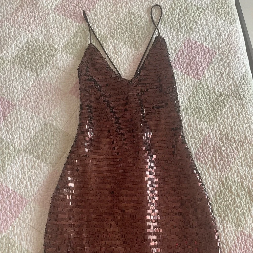 Brown sequin party dress - Picture 1 of 2